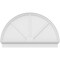 Ekena Millwork Half Round 3 Spoke Architectural Grade PVC Combination Pediment, 52"W x 32-3/4"H x 2-3/4"P PEDPC052X330HRO03 - alternate 6